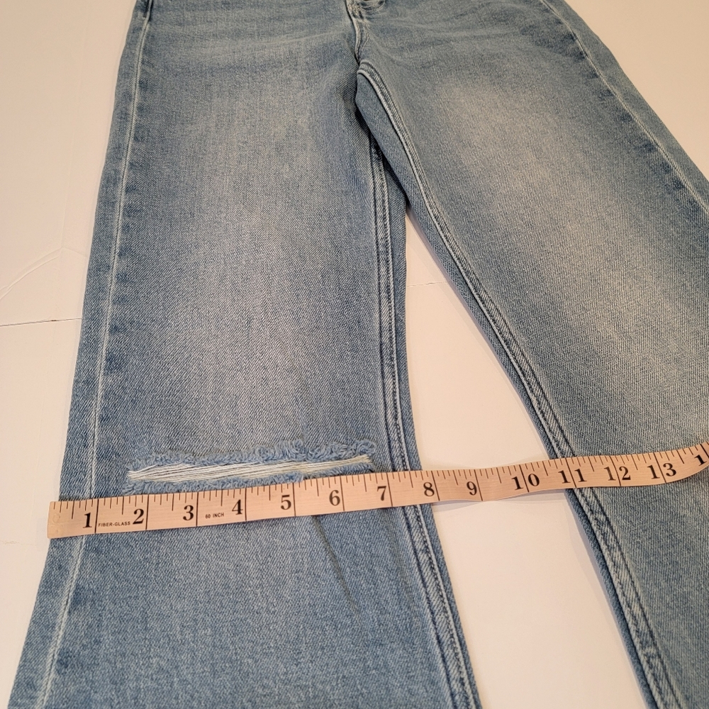 Boyish Denim The Ricky Flare Jean High Rise Light Wash Distressed Size 25 NEW! - Picture 8 of 15